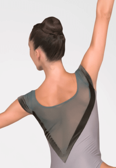 Body per Danza con Inserto a V e Rete in Velluto Harmony