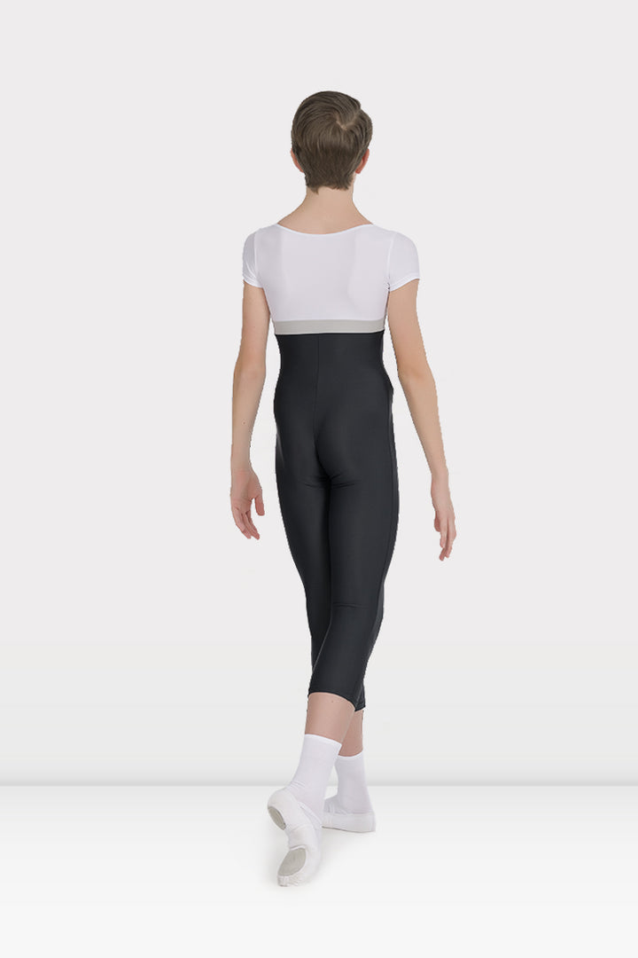 Tuta Pescatora Danza Uomo con Manica Corta Harmony colore nero/bianco